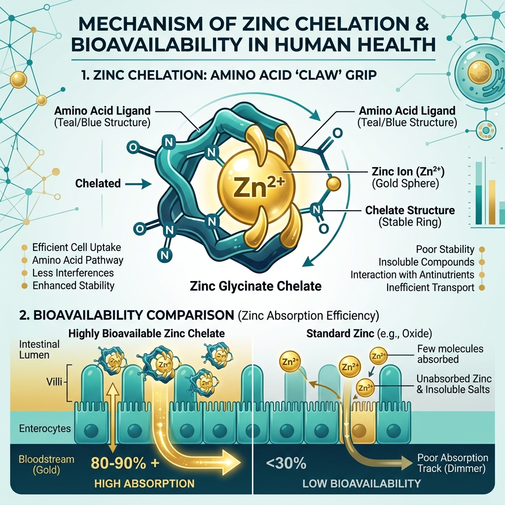Zinco Quelato: O Que É, Para Que Serve e Por Que É Superior ao Zinco Comum