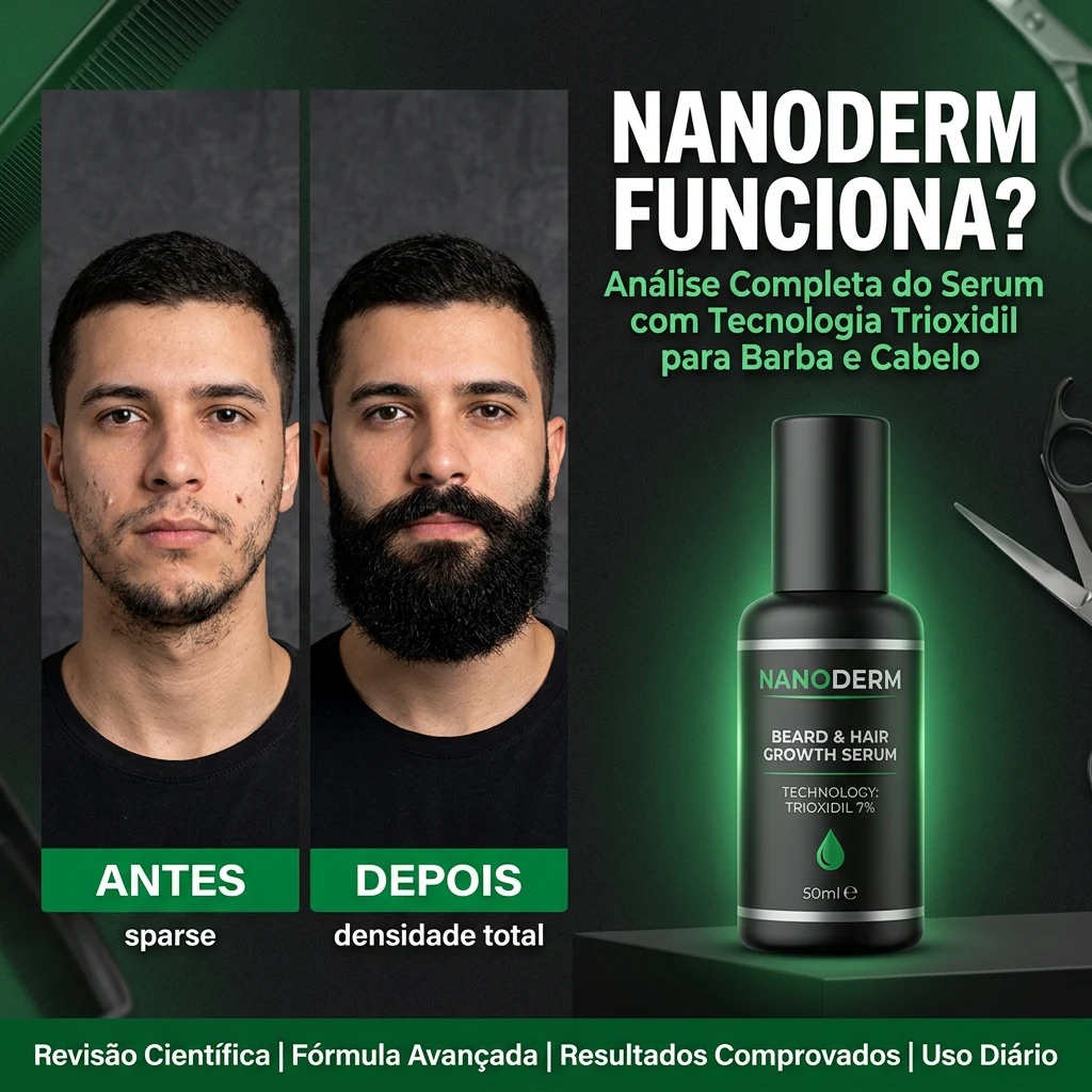 Nanoderm Funciona? Análise do Serum Trioxidil para Barba e Cabelo [2026]
